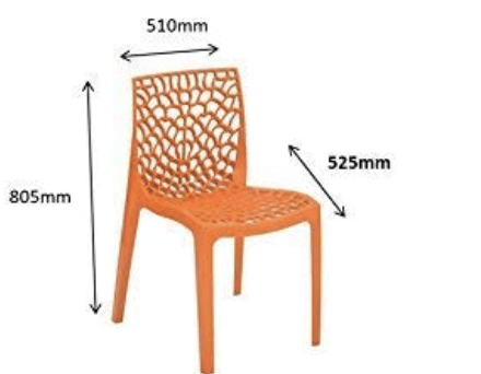 Supreme Web Plastic Chair (Orange)(1) - Image 2